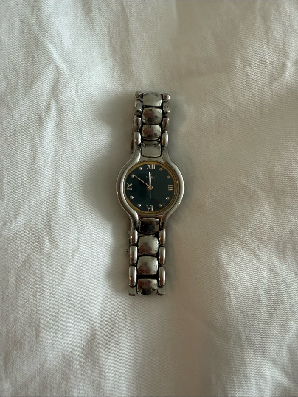 Ebel Beluga Silver-Tone Women's Watch with Dark Blue Dial